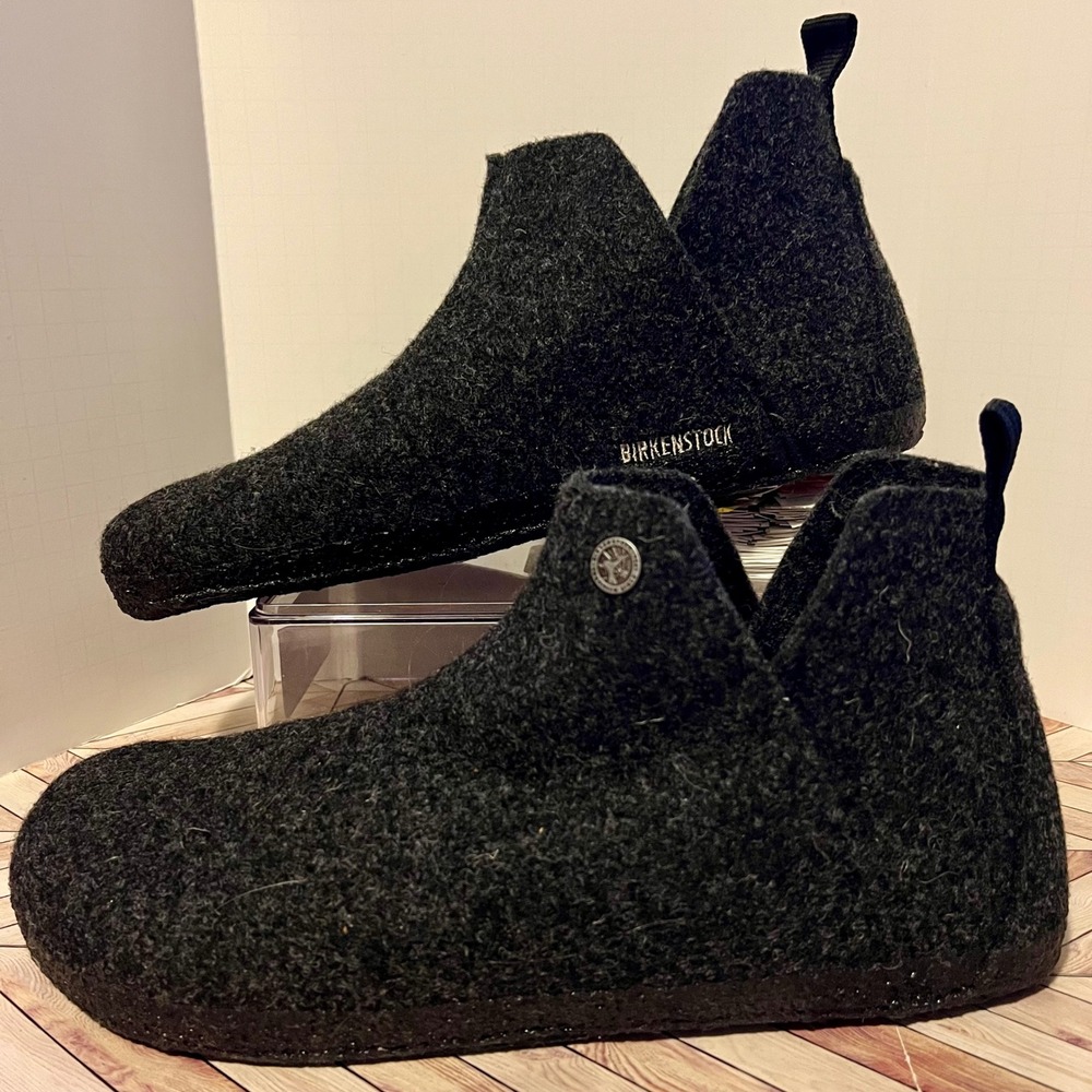 Birkenstock Andermatt High Slipper US 10 EU 43 Regular Anthracite Wool Shearling